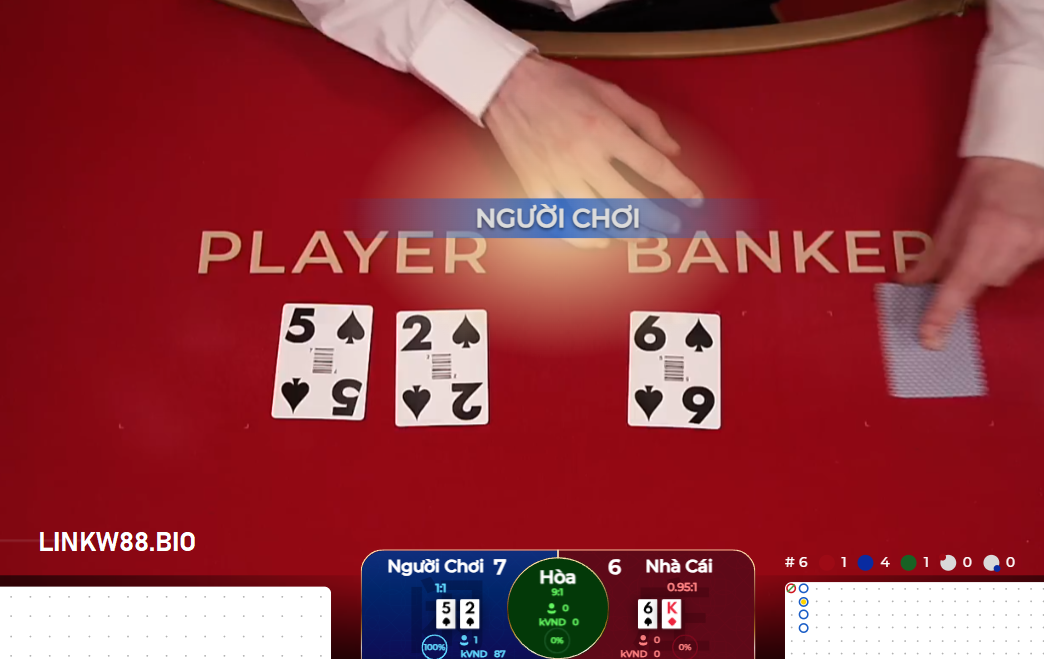 Trò chơi baccarat tại Casino Ezugi